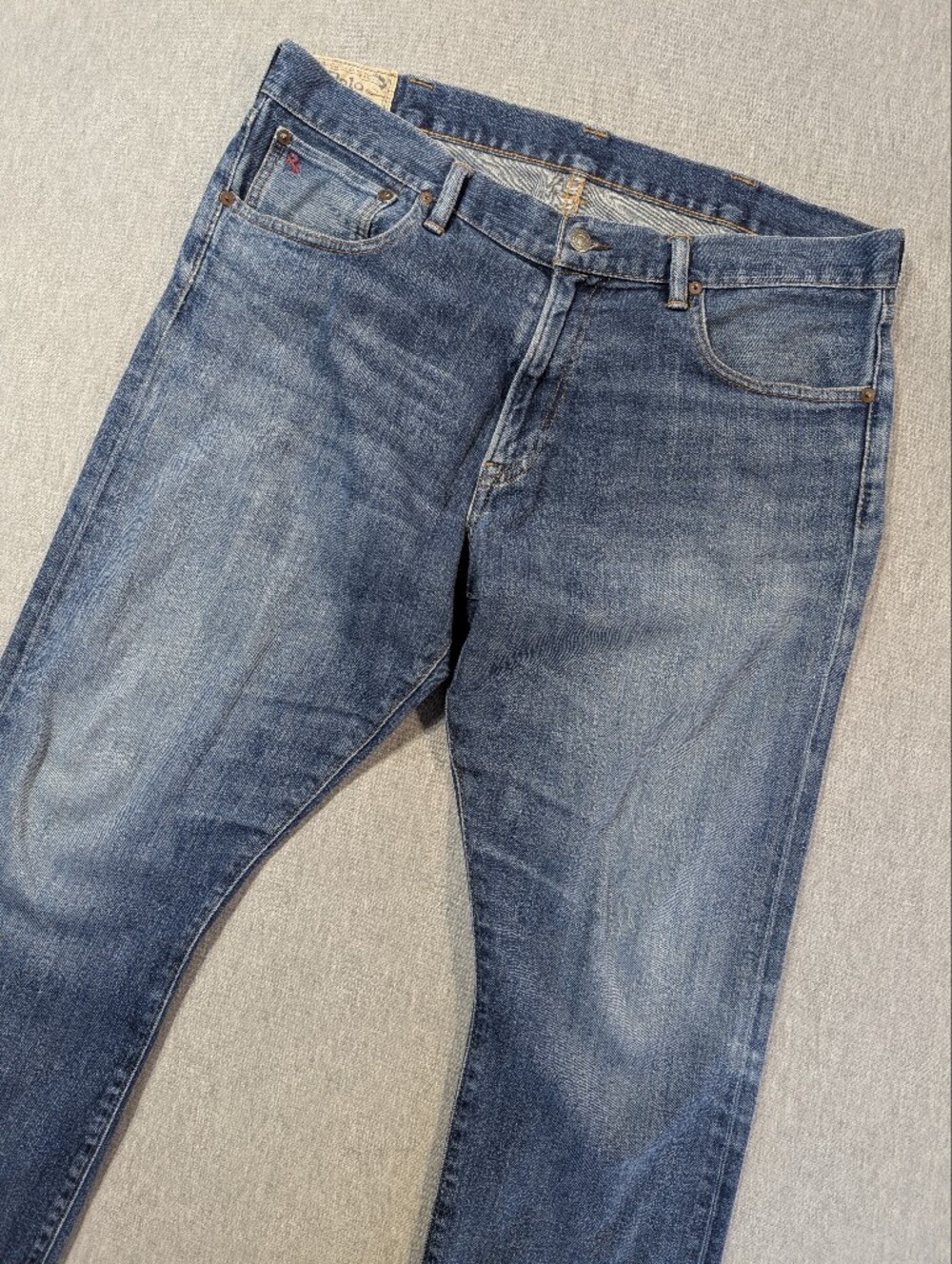 Polo Ralph Lauren Varick Slim Straight Jeans Men's 38 X 32 Blue Medium Wash